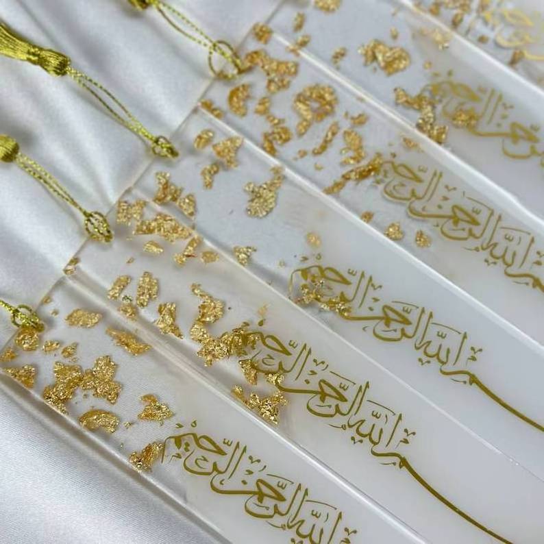 Custom Islamic Bookmark Quran Bookmark Bismillah Acrylic bookmarks ramadan Eid Gift Ramadan Favor Mothers Day Gift