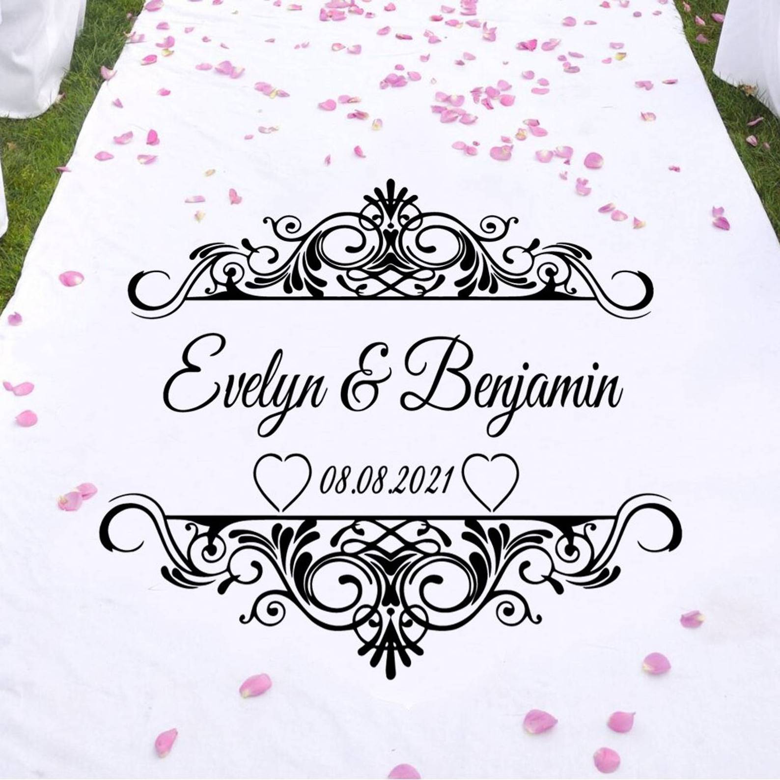 Custom Versatile Vinyl Sticker Reception Dance Floor Bedroom Decor Wedding Floor and Wall Decal Personalized Names Crown Design