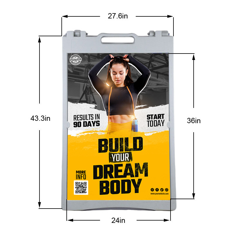 Quality Pop Up Shop Display Double Sided Display Road Signs Water-filled Outdoor Advertising A Frame Banner Stand