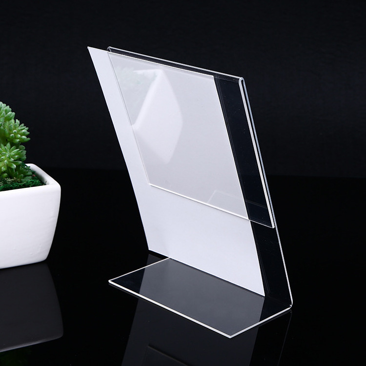 Acrylic Tabletop Display Stand A4 A3 A2 Menu Holders Acrylic Sign Holder L Shape