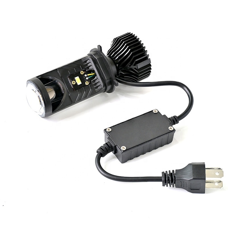 Factory wholesale Y6D h4 led lens car LED headlights H4 mini lens BI led lens car headlight small projector lamp bulbs for car