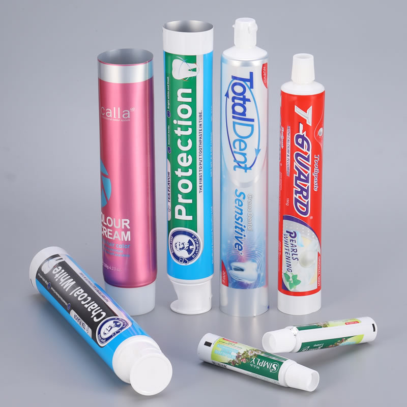 Custom toothpaste tube container packaging biodegradable squeeze aluminum plastic empty round tubes