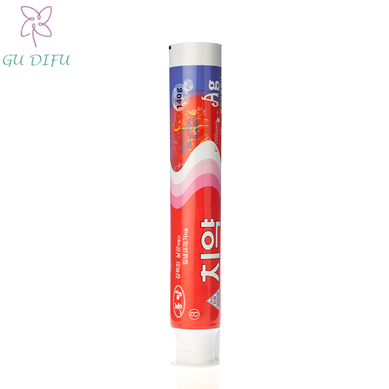 Custom toothpaste tube container packaging biodegradable squeeze aluminum plastic empty round tubes