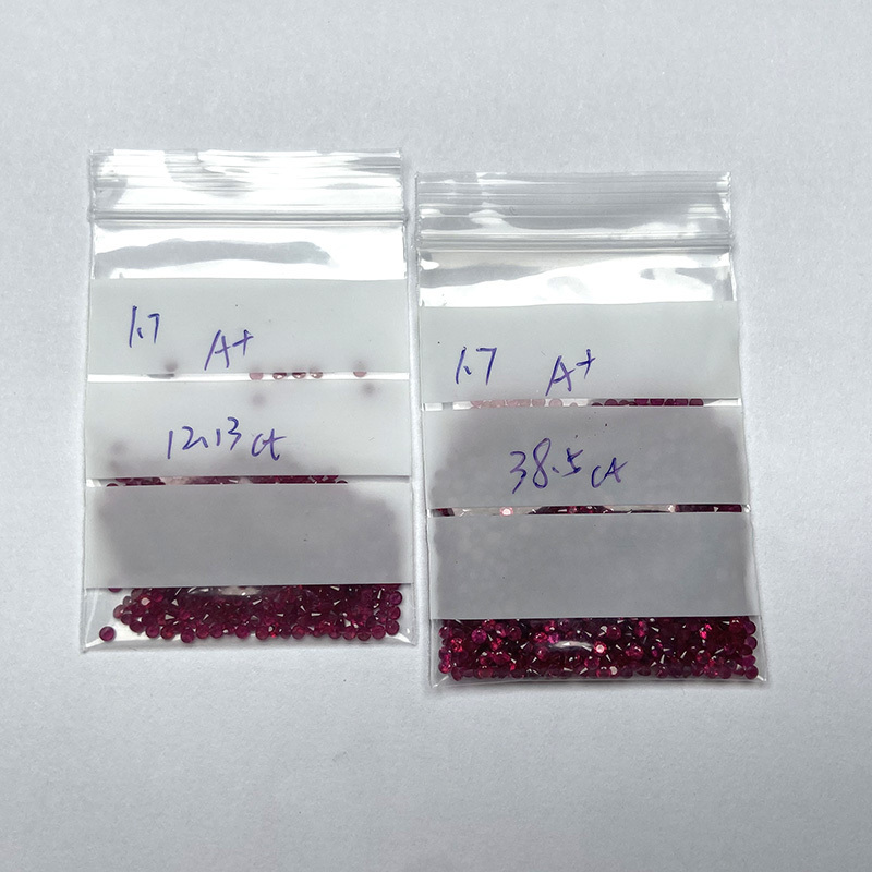 wholesale round cut  0.8mm to 2.0mm Small Size Natural ruby loose gemstone