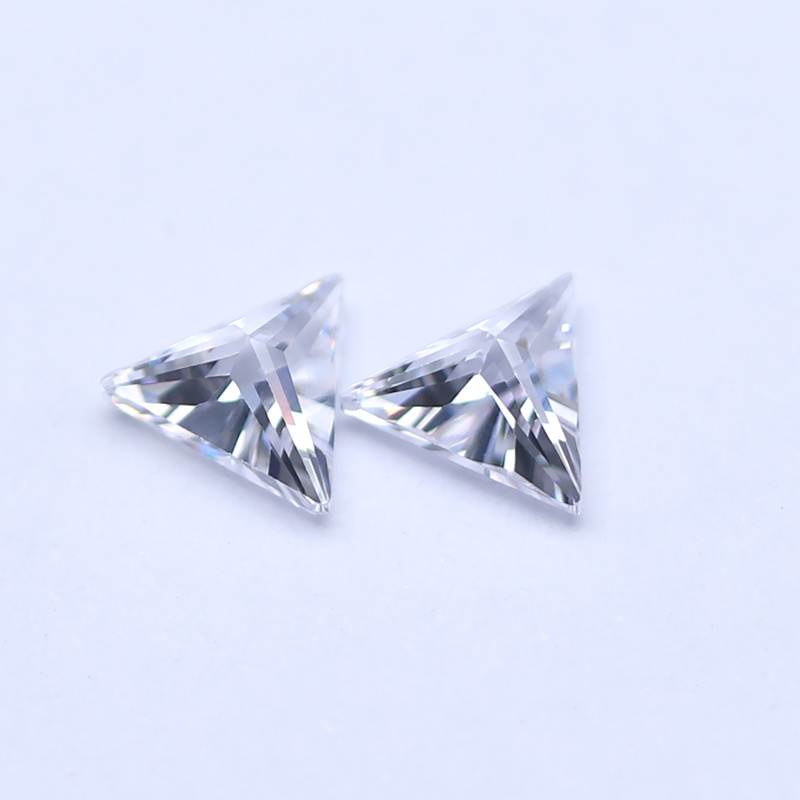 wholesale loose gems White cubic zirconia Triangle Synthetic CZ stone