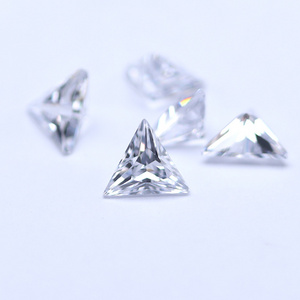 wholesale loose gems White cubic zirconia Triangle Synthetic CZ stone