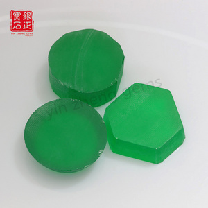 Hot sale loose green rough emerald rough yag green synthetic gemstone rough green jewelry