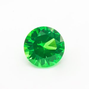 Wholesale 0.8-10mm Round Shape Apple Green Nano Synthetic loose gemstone nano