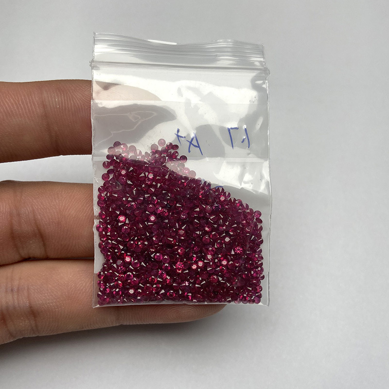 wholesale round cut  0.8mm to 2.0mm Small Size Natural ruby loose gemstone