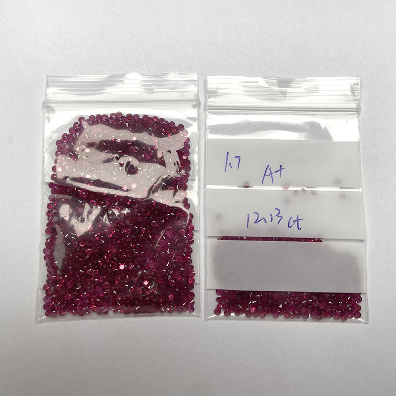 wholesale round cut  0.8mm to 2.0mm Small Size Natural ruby loose gemstone