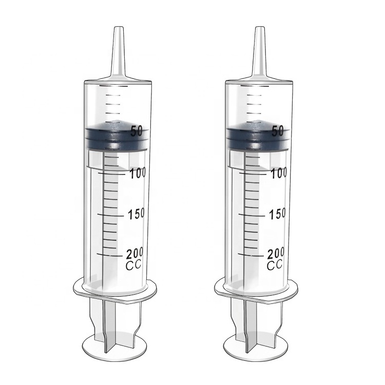 200ml Large Syringe Plastic Handy Stopper Irrigation enema feeding catheter Syringe 200 ml Catheter Tip Forming