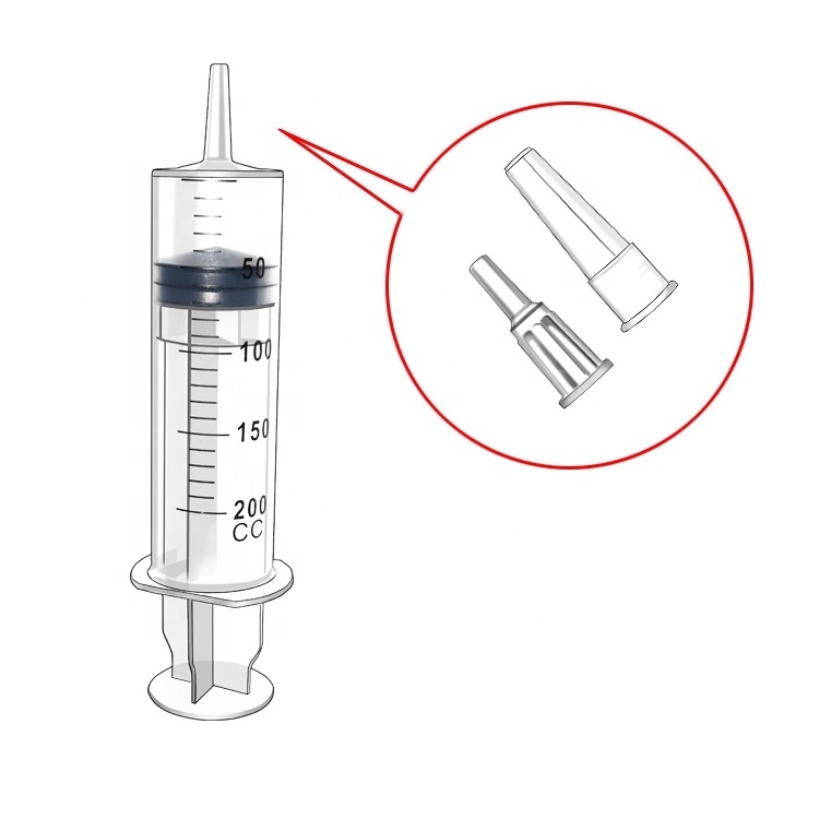 200ml Large Syringe Plastic Handy Stopper Irrigation enema feeding catheter Syringe 200 ml Catheter Tip Forming