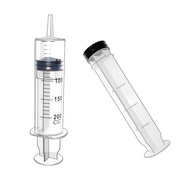 200ml Large Syringe Plastic Handy Stopper Irrigation enema feeding catheter Syringe 200 ml Catheter Tip Forming