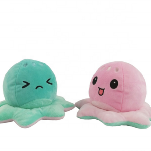 New Funny Emotion Jellyfish Reversible Plush Toys Cute Soft Double-Sided Flip Jellyfish Plush Doll