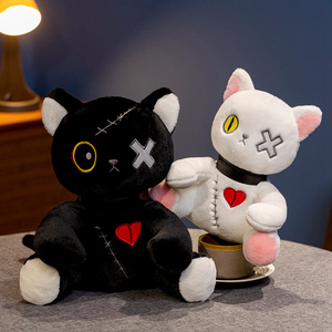 Reborn Cat Plush Toys Stuffed Dark Series Gothic Lolita Animals Doll Halloween Plush Kids Toy