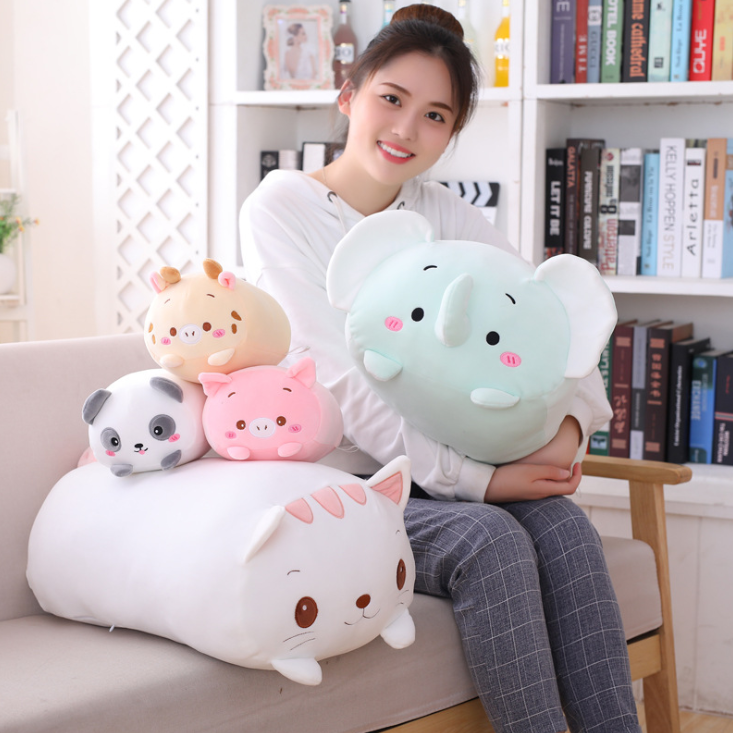 Sweet Dinosaur Pig Cat Bear Plush Toy Deer Stuffed Doll Baby Pillow Gift 9 Styles Animal Soft Cartoon Panda Hamster Elephant 60