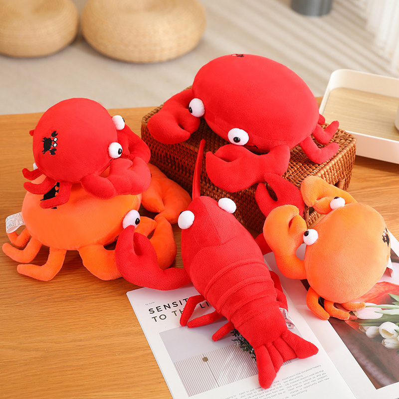 Wholesale Plush Lobster Stuffed Animal Plush Sofa Decoration Plush Crab Doll