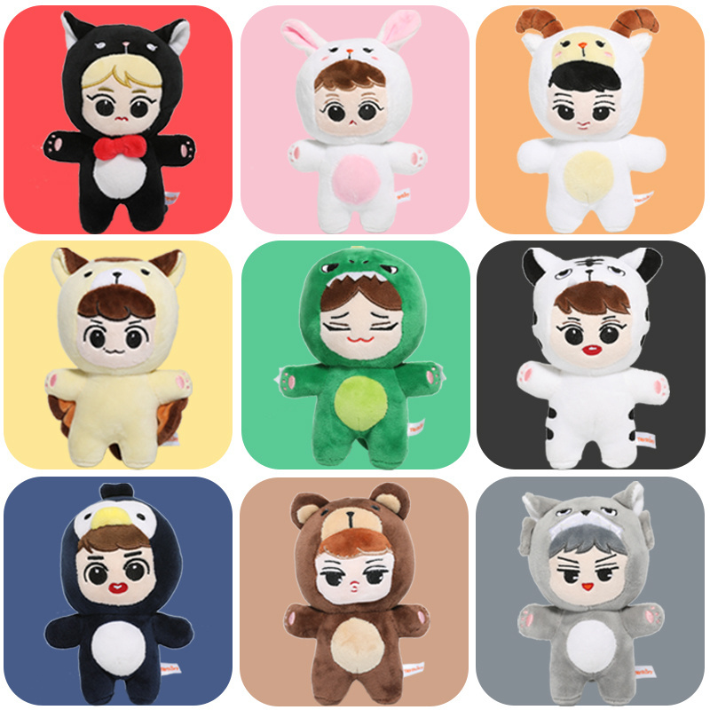 New Fashion Lovely Stand Up Custom Stuffed Small Plush Toys Soft Dolls Custom Korean Star Doll Kpop Plush Idol Doll