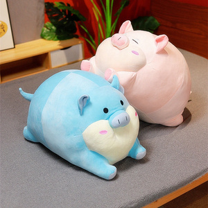 Squishy Pig Stuffed Doll Blue/Pink Animals Soft Plushie Plush Piggy Toy