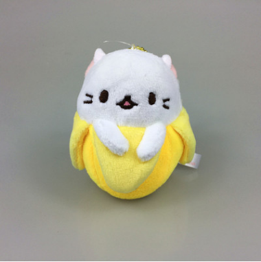 japanese mini Hidden in bananas kitten stuffed cute plush animal cat small pendant banana plush toys