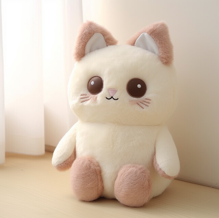 Custom wholesale cute stuffed animal soft cartoon cat plush pillow