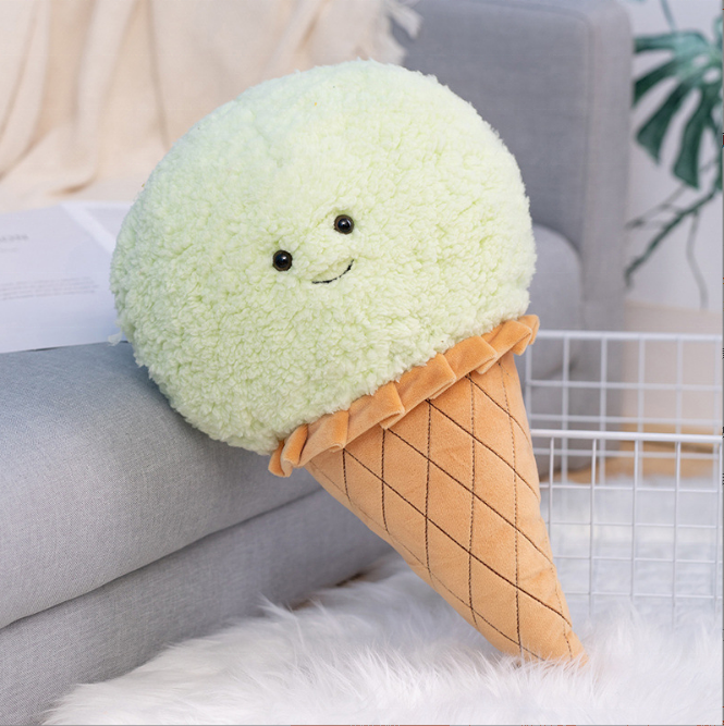 Simulation Ice Cream Plush Toy Kawaii Plushie Dessert Food Stuffed Soft Kids Toys Chair Cushion