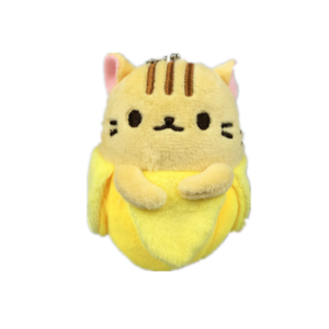 japanese mini Hidden in bananas kitten stuffed cute plush animal cat small pendant banana plush toys