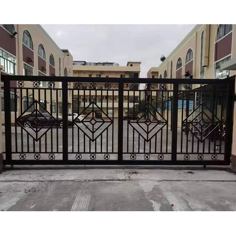 Decorative fancy sheet iron main gate designs wrought iron gate