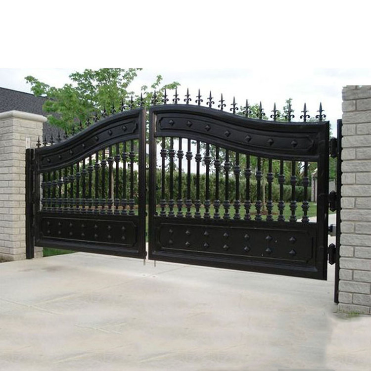 Factory Customized Luxury Aluminum Alloy Double-Door Villa Gate Aluminum Art Gate Precision Cast Aluminum Gate Entrance Door