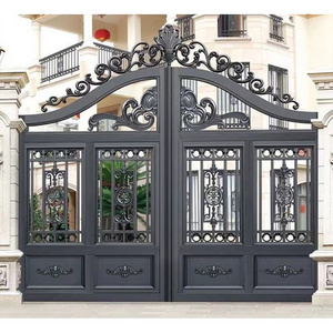 Decorative fancy sheet iron main gate designs wrought iron gate