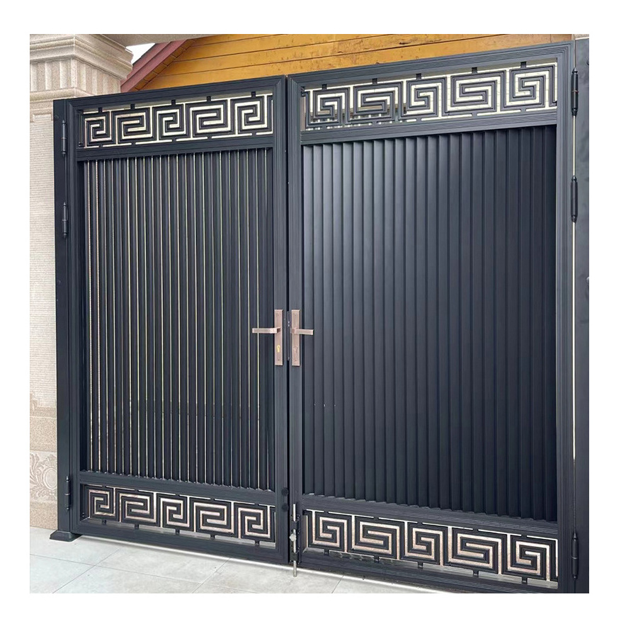 Outdoor modern main door iron gate aluminum fences and gates for houses