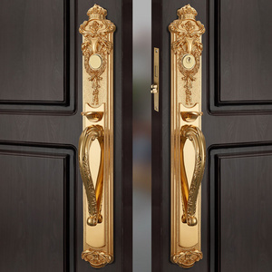 [ Full Brass ] Antique design front door lock handle designs with good price