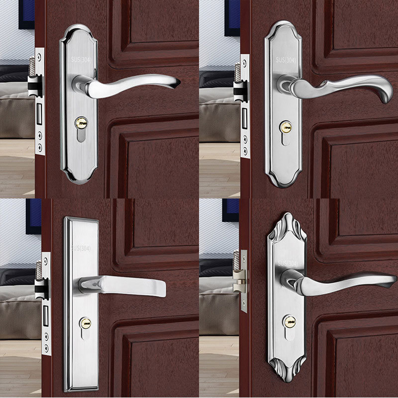 304 Stainless Steel Interior Wood Door Lock Silent mechanical door lock for bedroom rooms