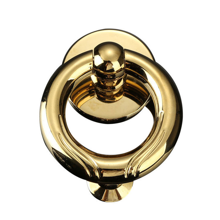 Simple main entrance door ring knocker Gold durable knock ring handle