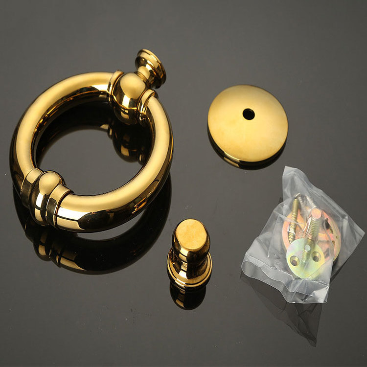 Simple main entrance door ring knocker Gold durable knock ring handle