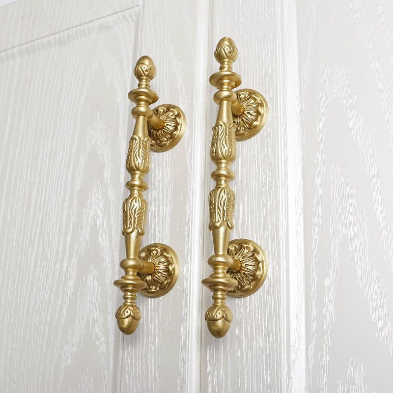 American luxury brass cabinets Wardrobe drawer handles Kitchen locker bronze furniture door handles