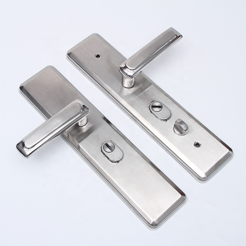 Modern alloy thick door plate lock handles 304 stainless steel and silent door lock handles are used for interior doors