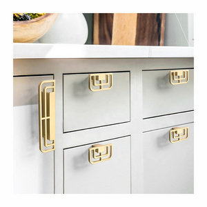 Light luxury black cabinet door handle metal handle Europe cabinet wardrobe drawer solid lock handle