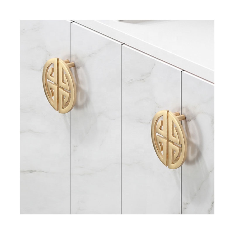 Luxury cabinet door handles Gold bedroom dresser drawer handles long semicircle handles set