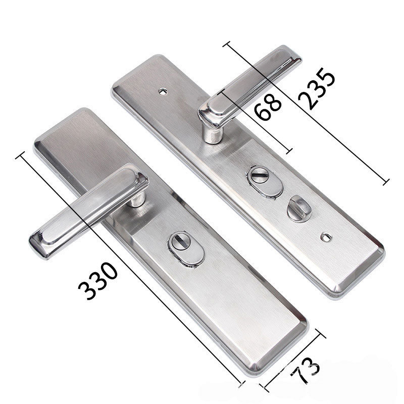 Modern alloy thick door plate lock handles 304 stainless steel and silent door lock handles are used for interior doors