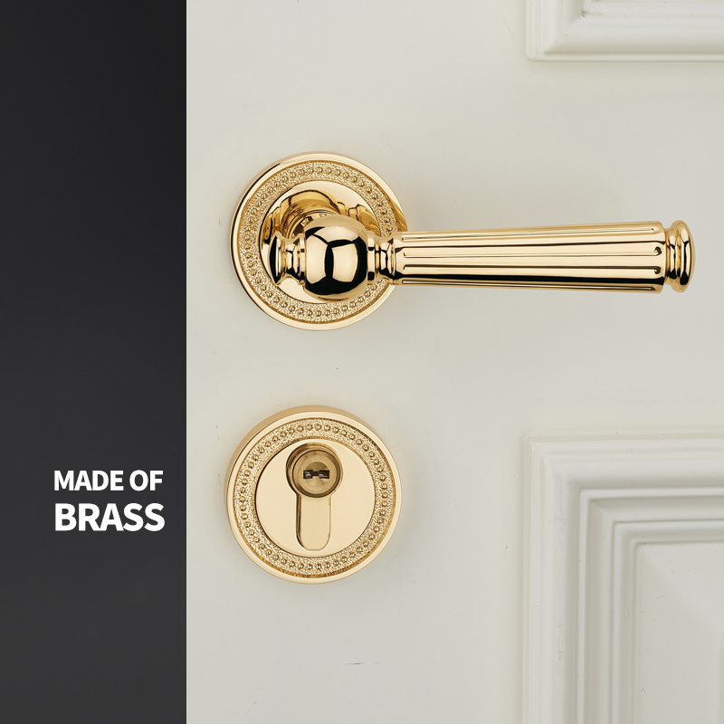 YZH best selling and good quality exquisite style full brass  split lock for interior door