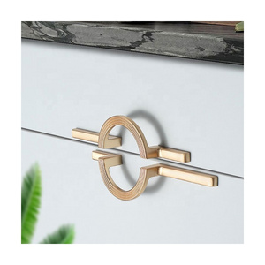 Chinese Style Wardrobe Handle Cabinet Door Zinc Alloy Modern Minimalist Cabinet Door Drawer High-end Circular Long Handle