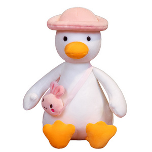 Yellow Duck Plush Toy Stuffed Animals Soft Toys Kids Girls Xmas Gifts Plush Duck With Hat