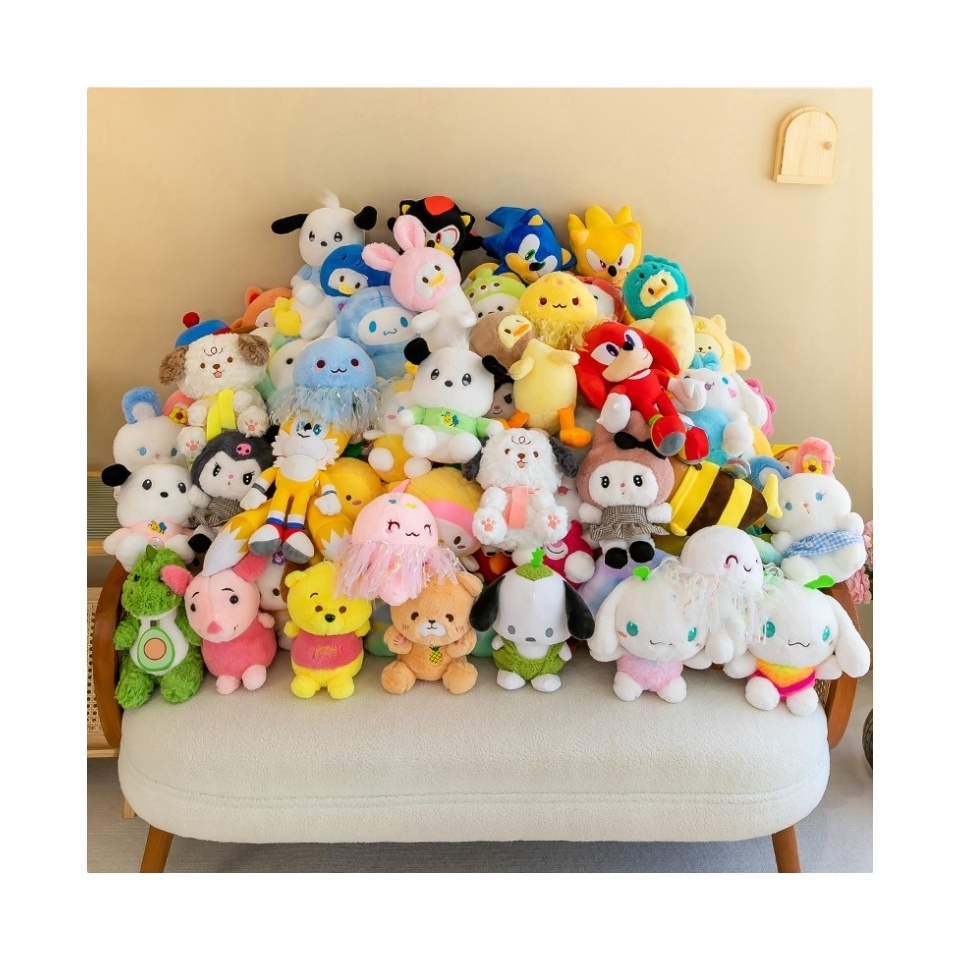 plush toy manufacturer peluches al por mayor custom 10cm claw machine doll 15cm-30cm claw machine toys plush