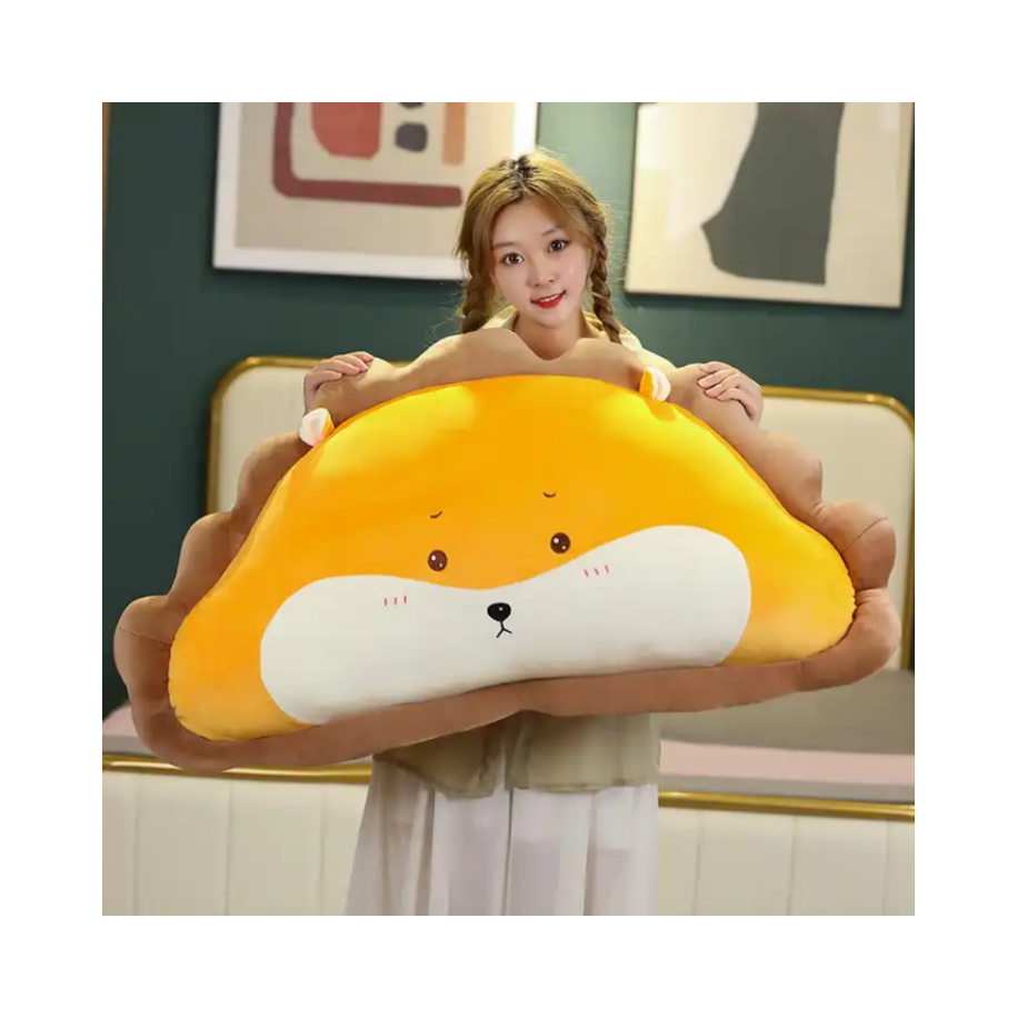 hot sale customized design cute forest animal cat lion hamster pig dinosaur plush toy long sleeping pillow