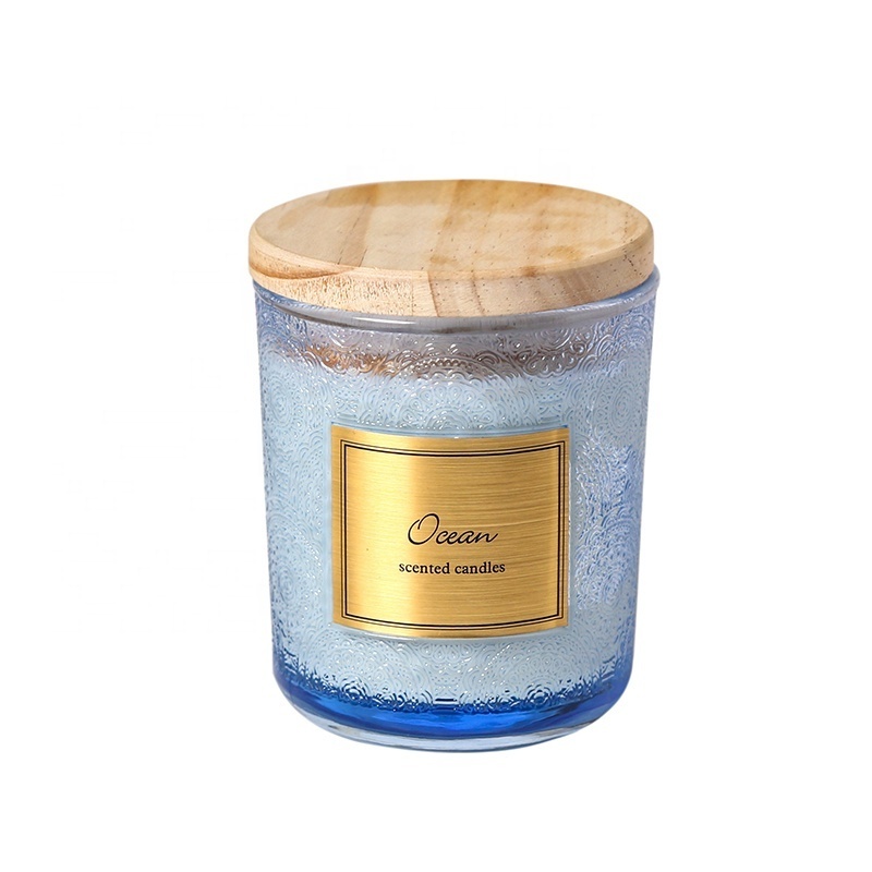 hot sale handmade decorative private label mini luxury glass soy wax scented candles in bulk