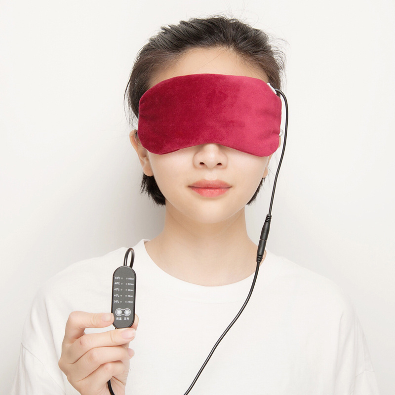 wholesale custom travel sleeping polyester heated dry usb eye mask