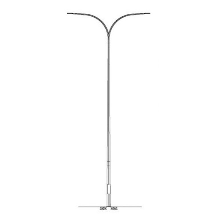 15m to 18m high mast solar street pole light for South Africa