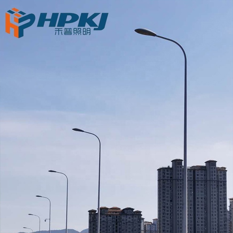 Hepu High Quality Galvanized Steel Lamp Post Lighting Pole Hot Dip Galvanized Octagonal Street Steel Lighting Poles