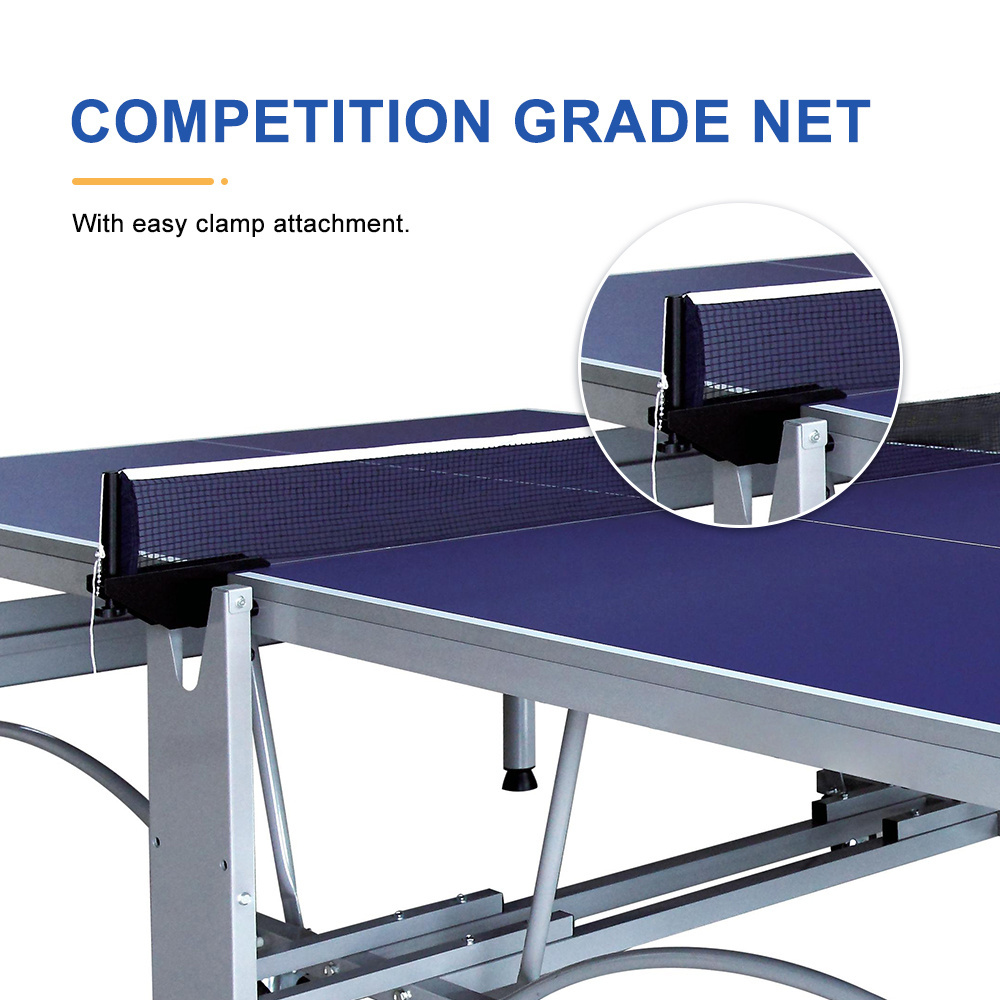 outdoor tennis table foldable table desk with wheel training steel metal frame tube waterproof ping-pong tables